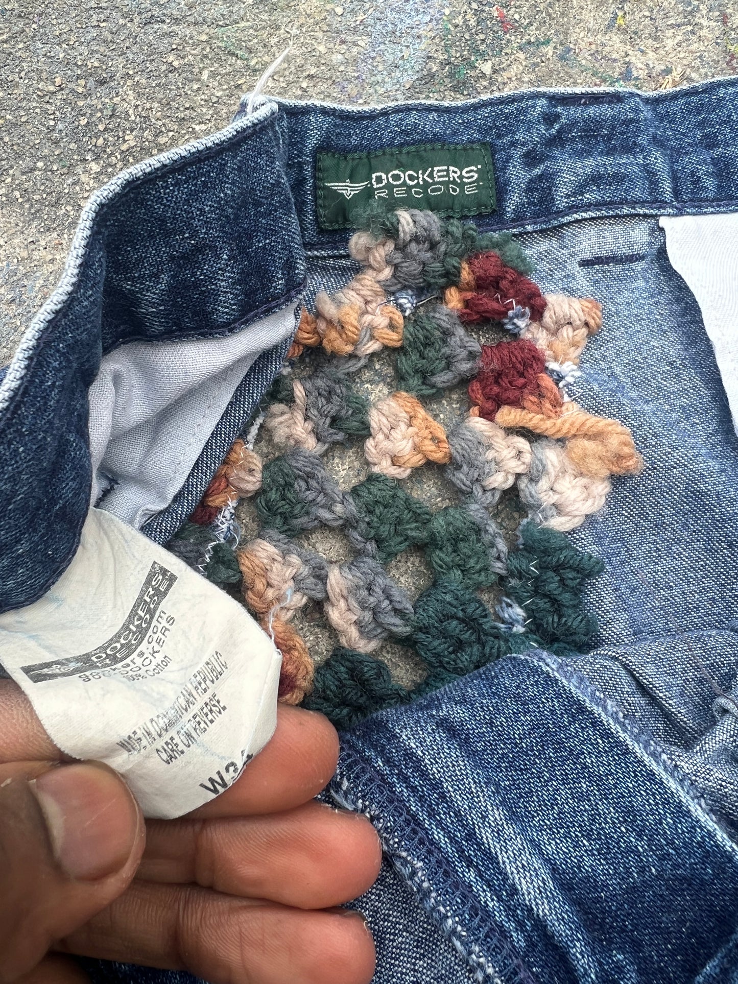 Scab Patches Jorts (Multicolor/Dark Wash) - 34