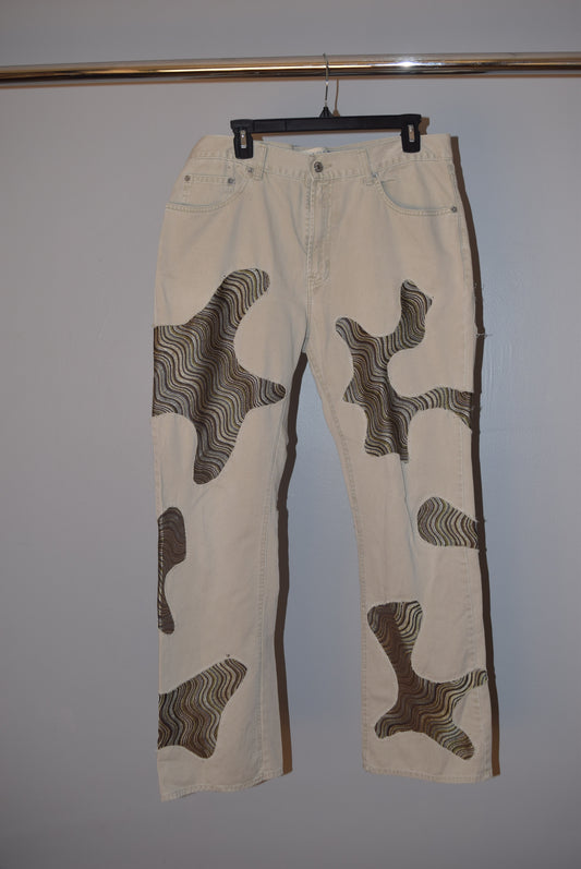 Scab Patch Khaki Pants(Tan/Brown/Green)- 34/31