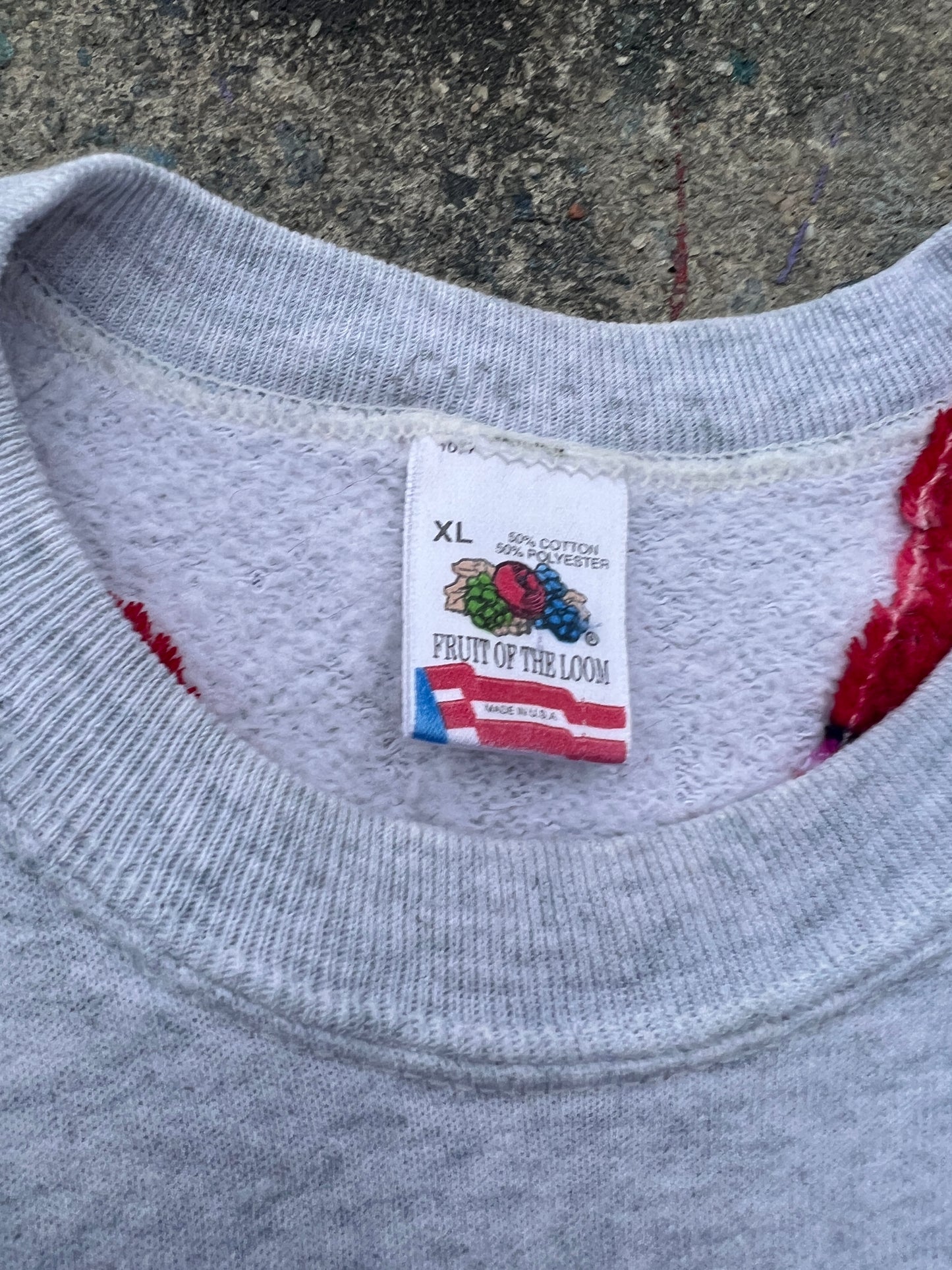 Scab Patches Crewneck (Valentine's Day/Grey) (L)