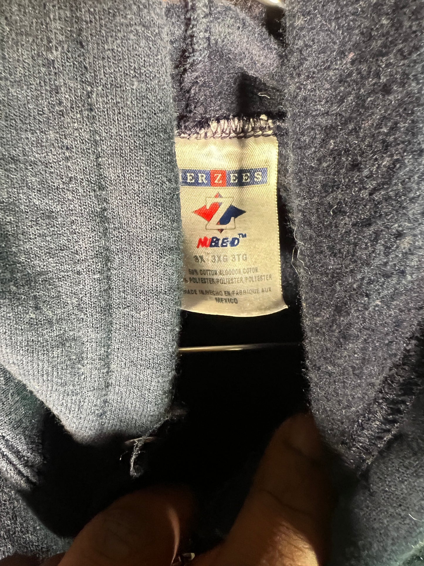 Scab Patches Zip-Up Hoodie (Multicolor/Navy)- XXXL