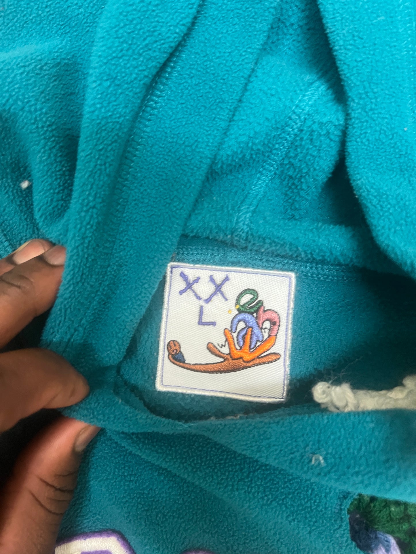 Scab Patches Hoodie (White/Purple/Green/Teal) -XXL