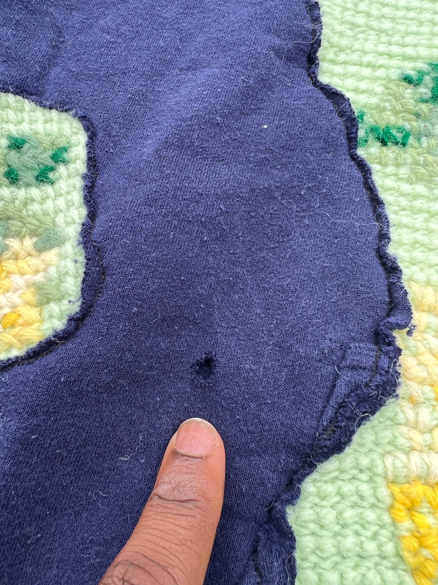 Knit Flower Display See Through Hoodie (L)