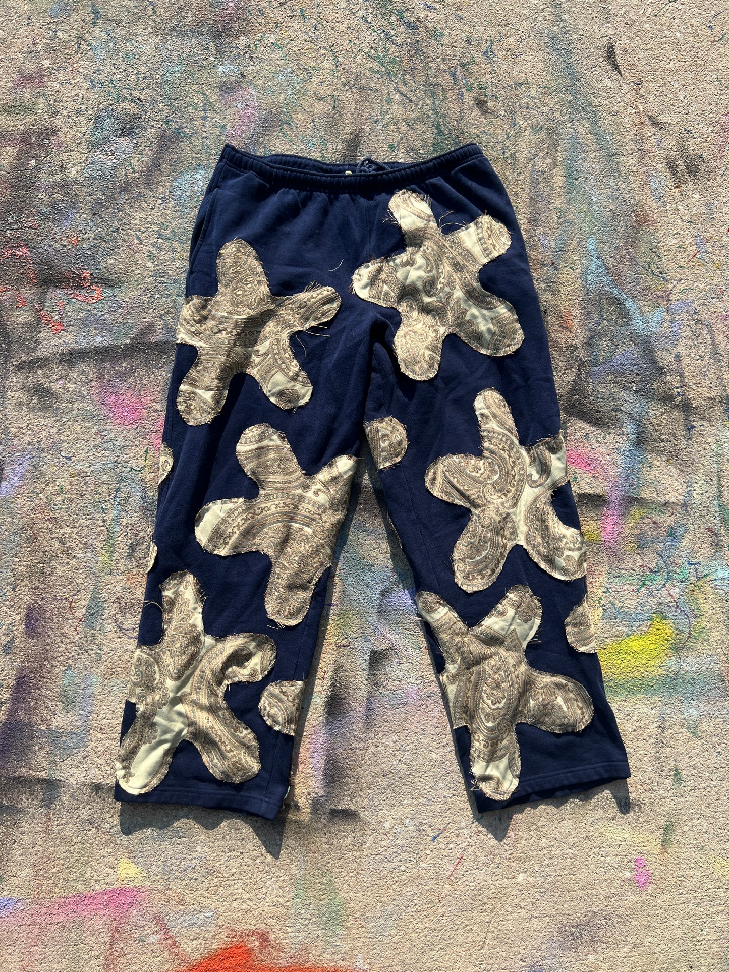 Starstruck Sweatpants (Navy/Brown/Green)- M