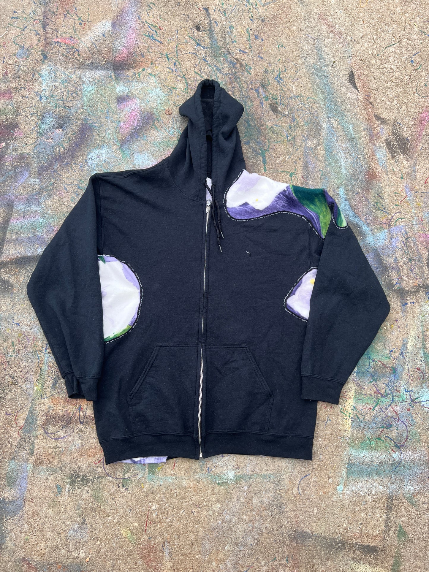 Lily See Through Zip Up Hoodie (L)