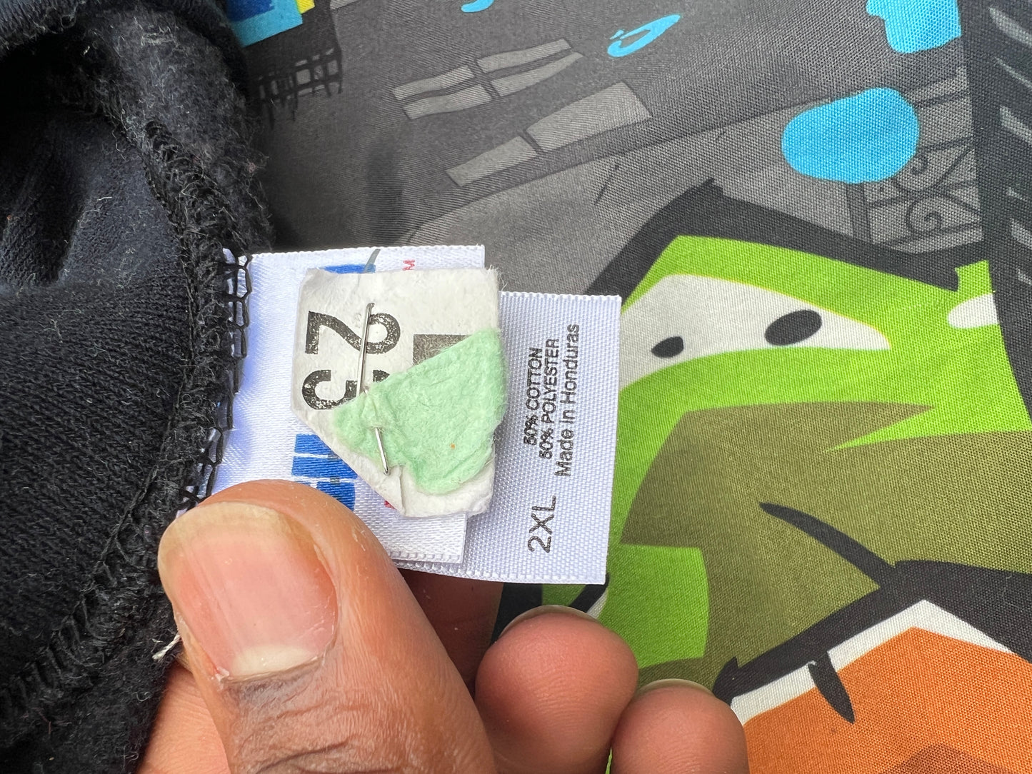 (L/S) TMNT Ralph and Leo See Through Split Sleeve Crewneck (XL Boxy)