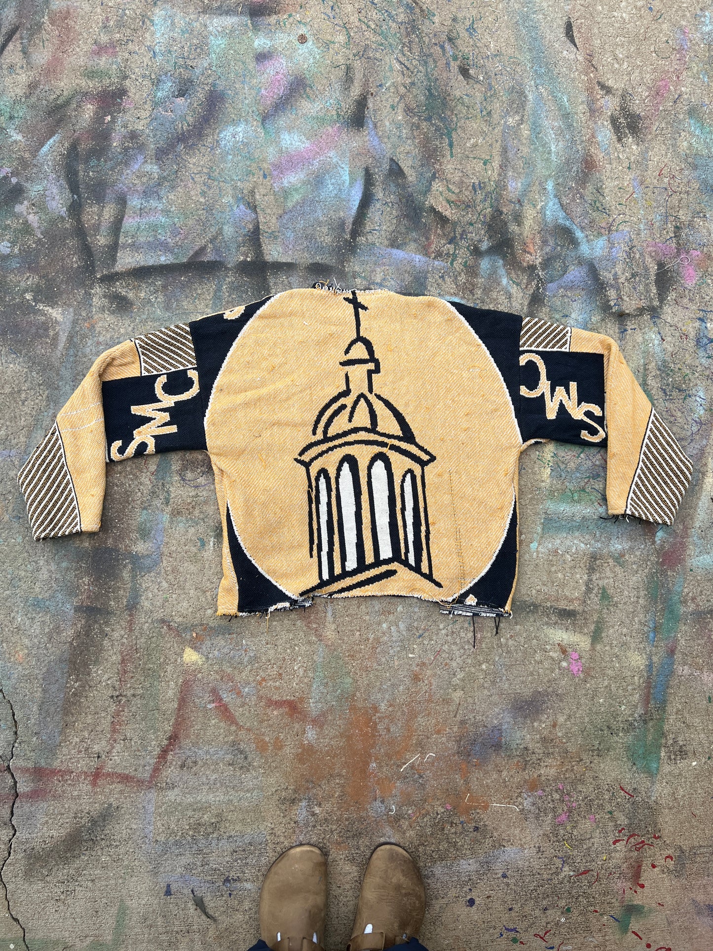 (L/S) Saint Mary's College Scratchwork Tapestry Cardigan