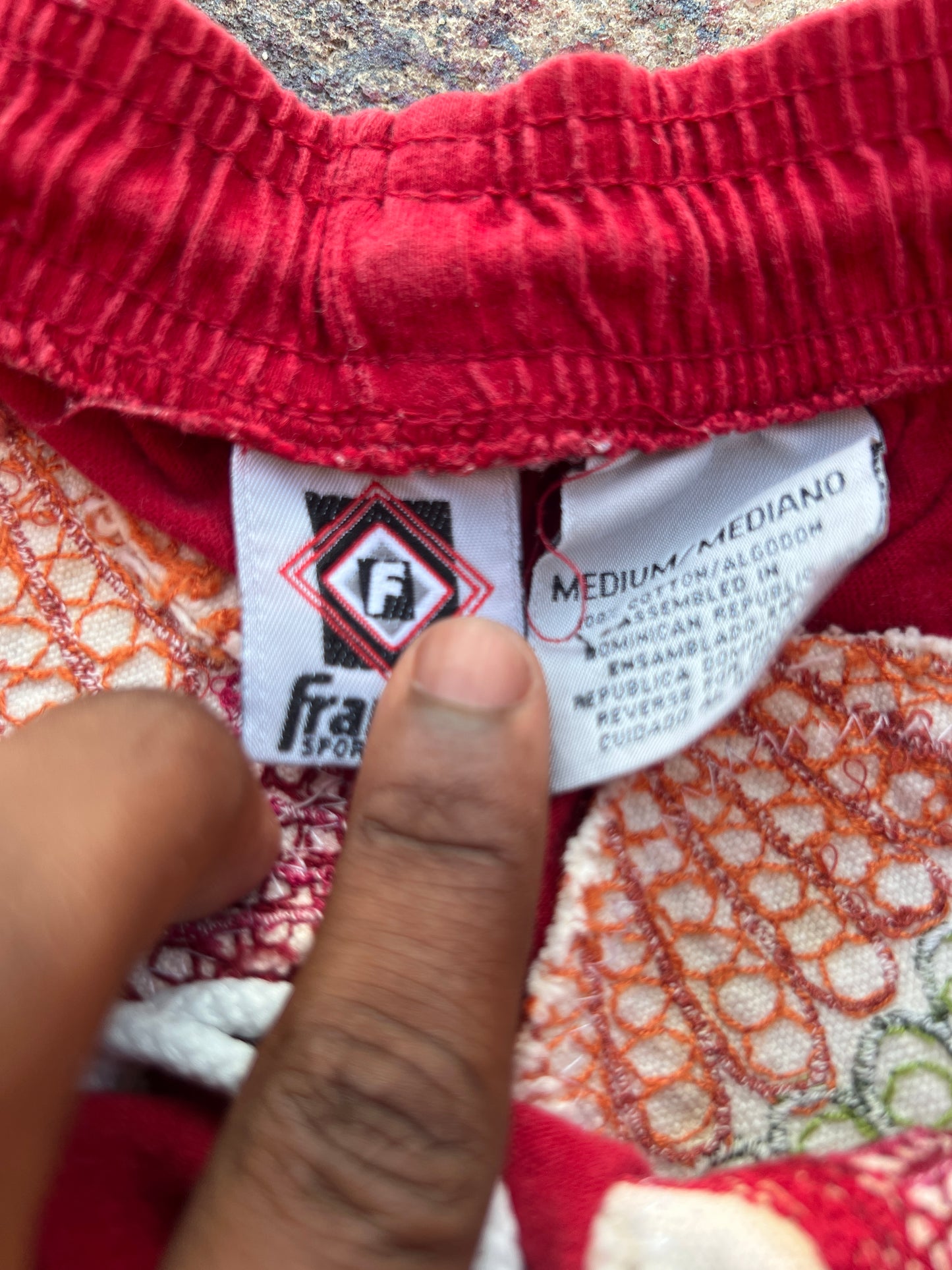 Scab Patch Sweatshorts (Red/Multicolor)- M