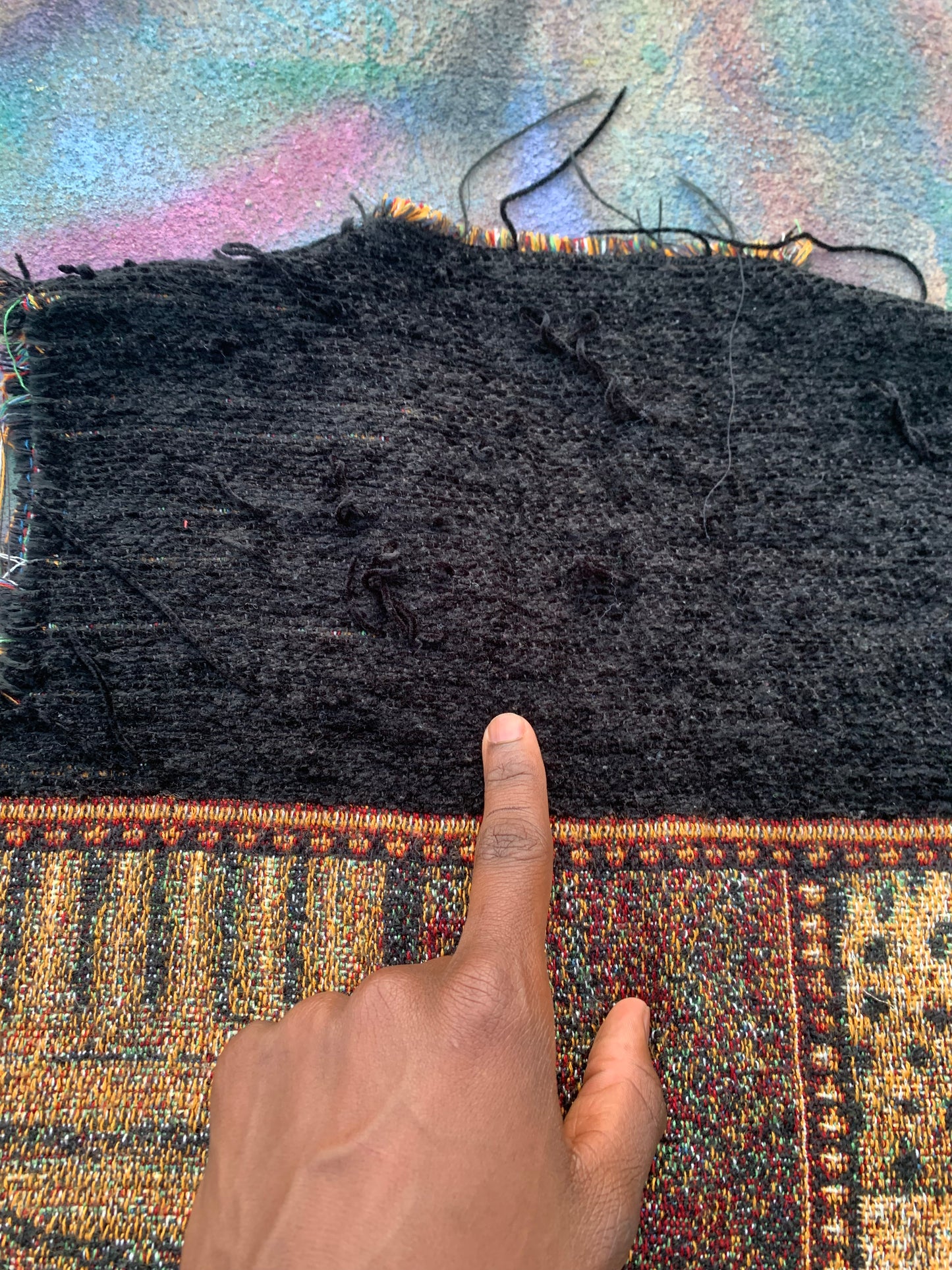 1/1 Tapestry Tiger Sweatervest #2 (Tan/Black)- L