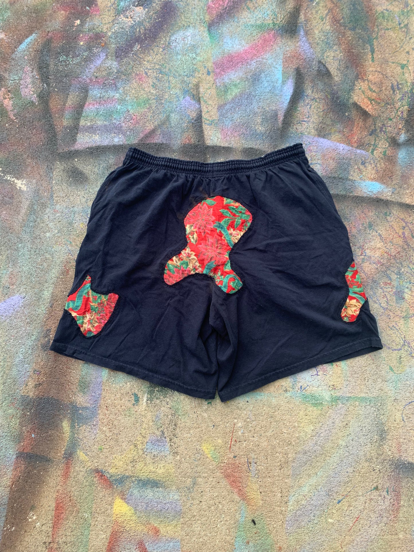 Scab Patches Shorts (Red/Navy)-XL