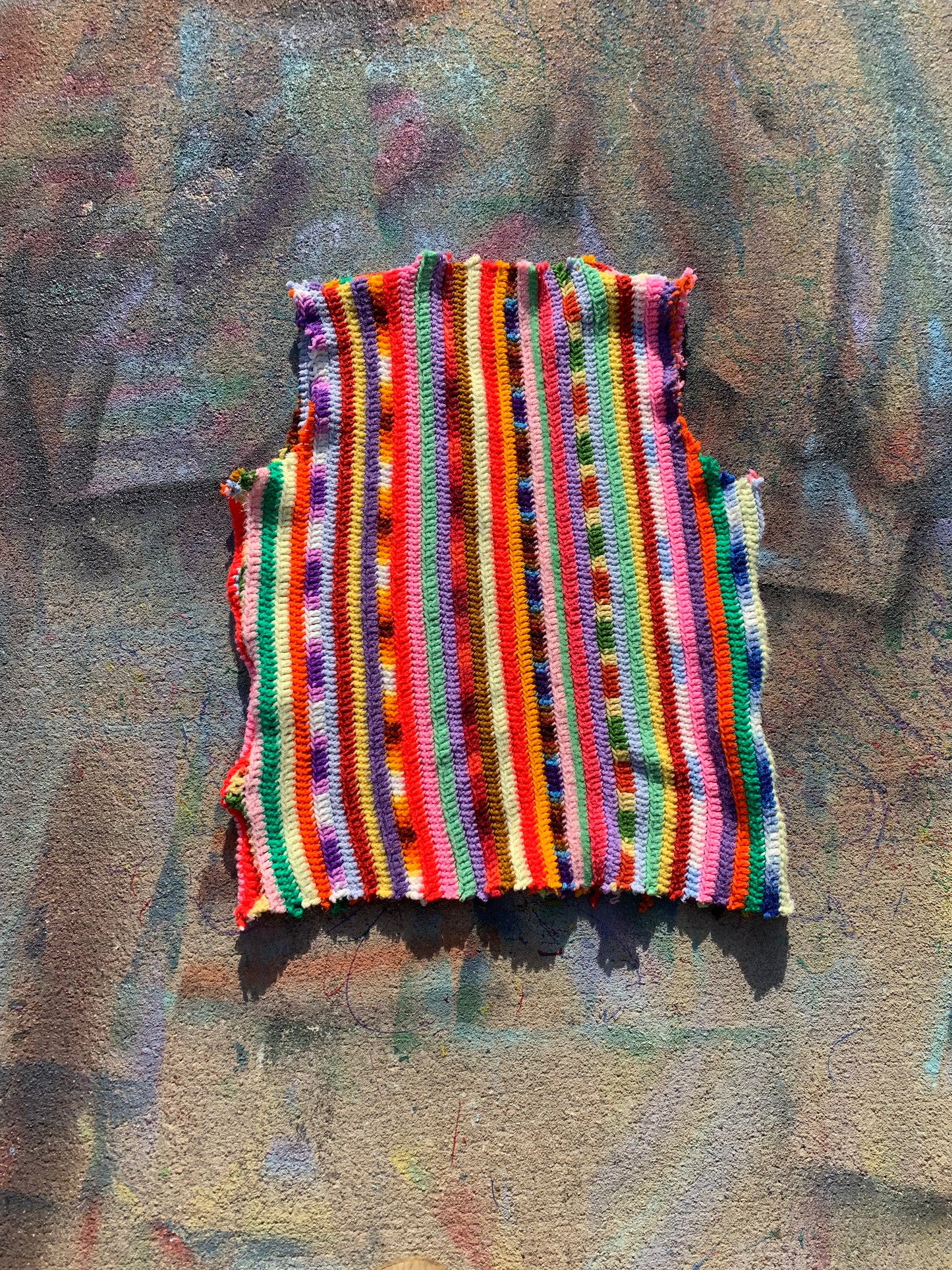 (LS) 1/1 Knit Sweatervest (Multicolor)- L