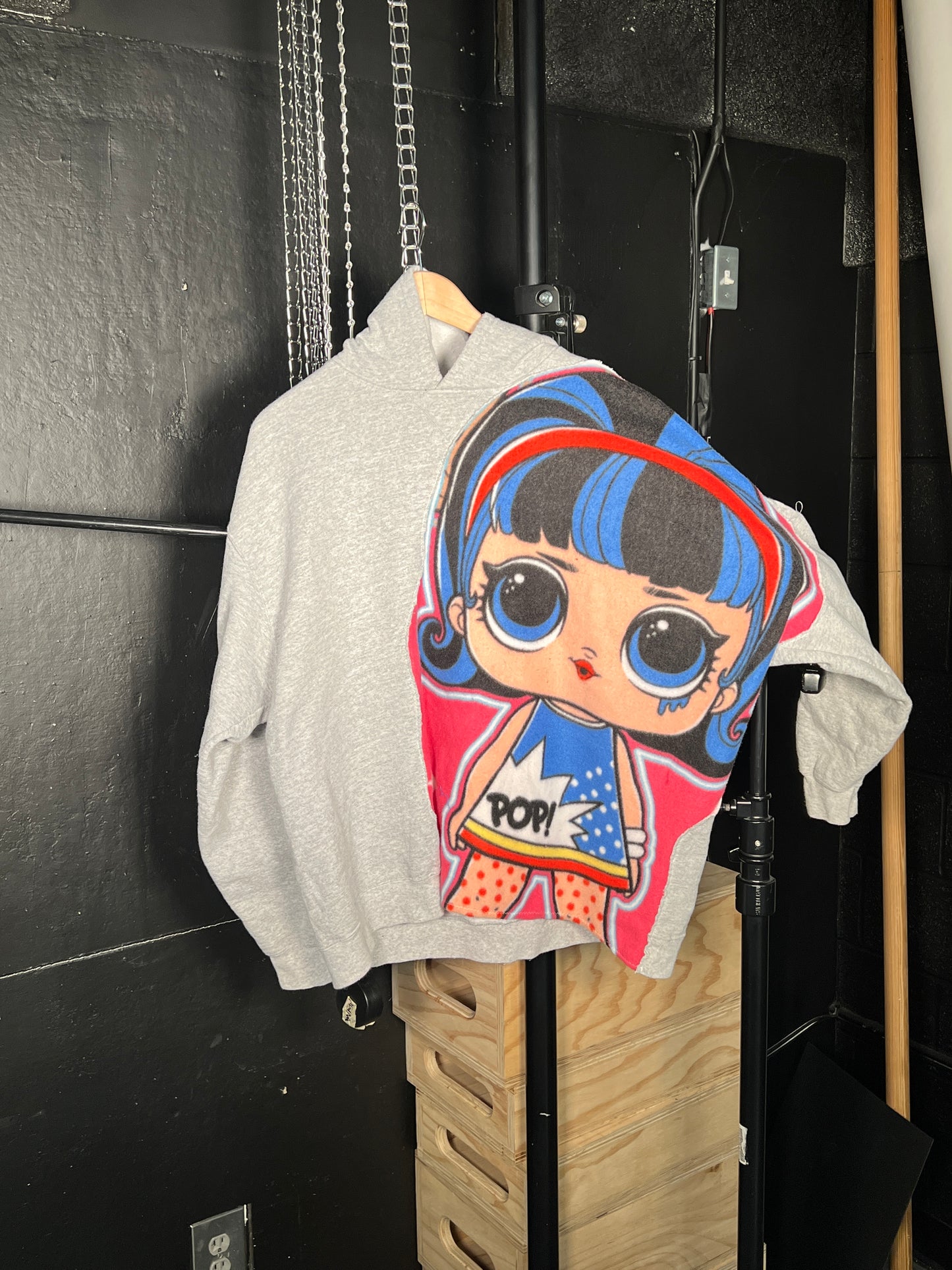 Y2K Girl Pose See Through Hoodie (XL)