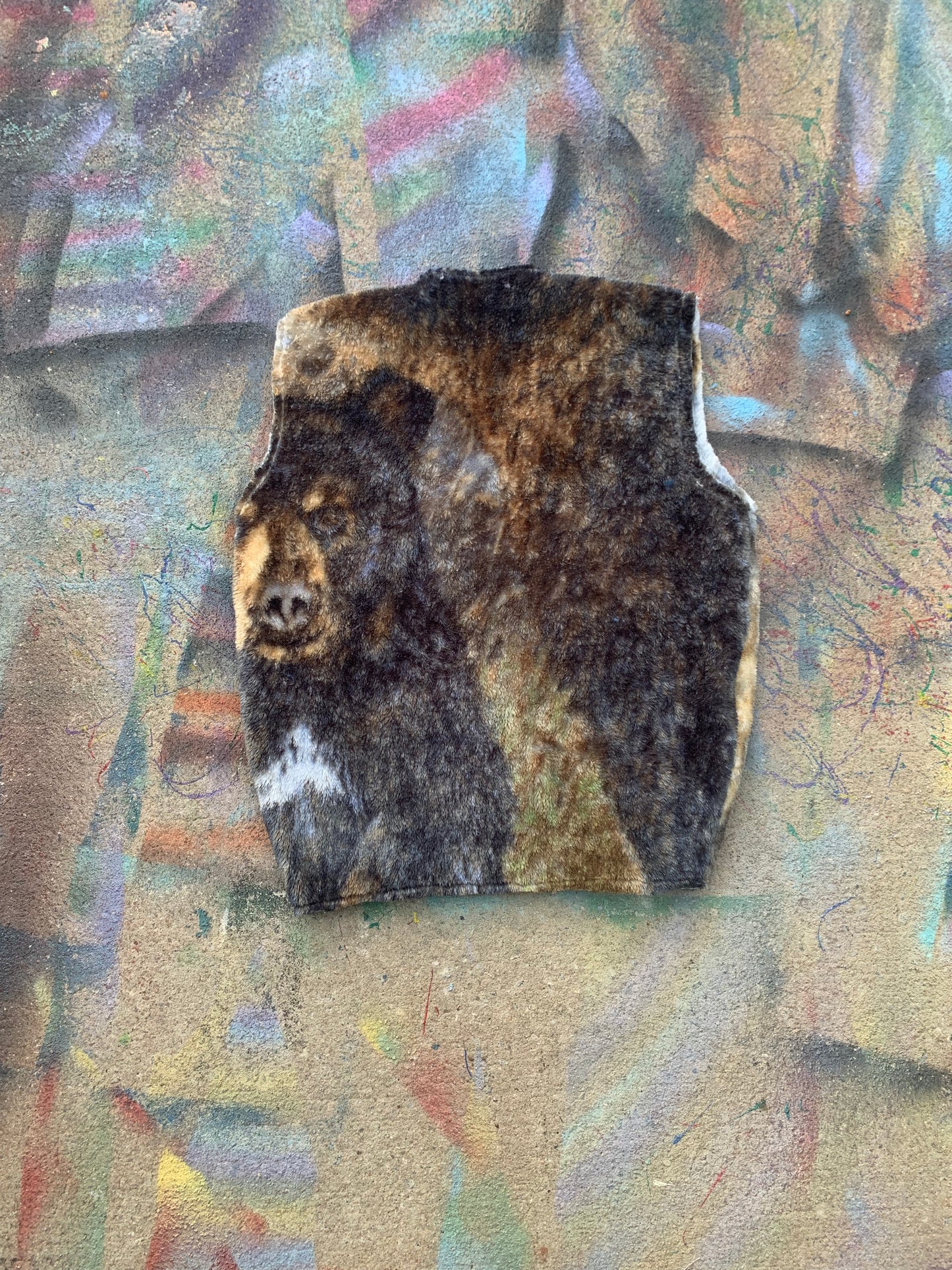 1/1 Fleece Sweatervest (Grizzly Bear)-S/M