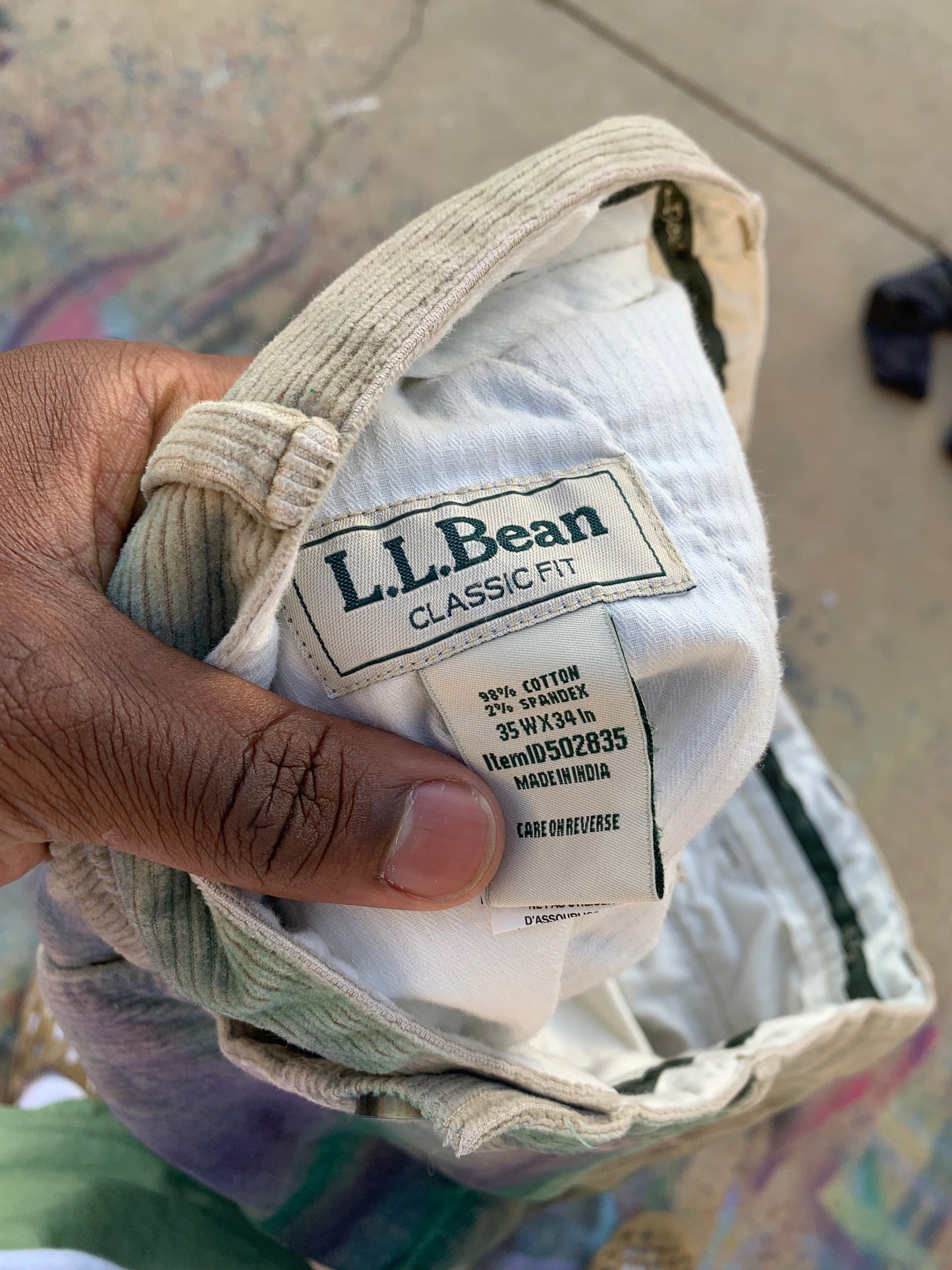 (LS) Spiral Corduroy Pants (Purple/Green/Blue/Tan)- 34/34