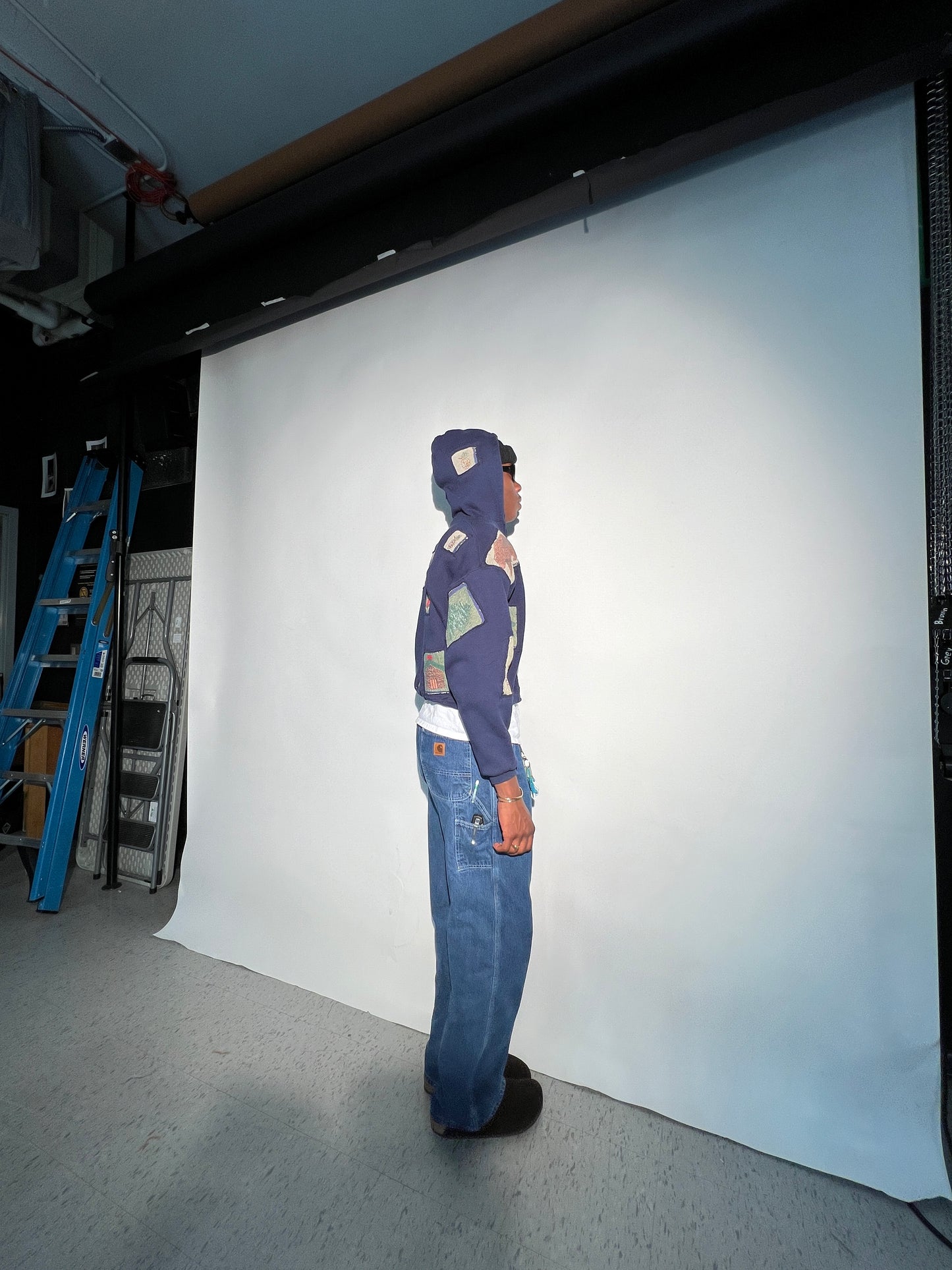 Animal Stamps See-Through Hoodie (L)