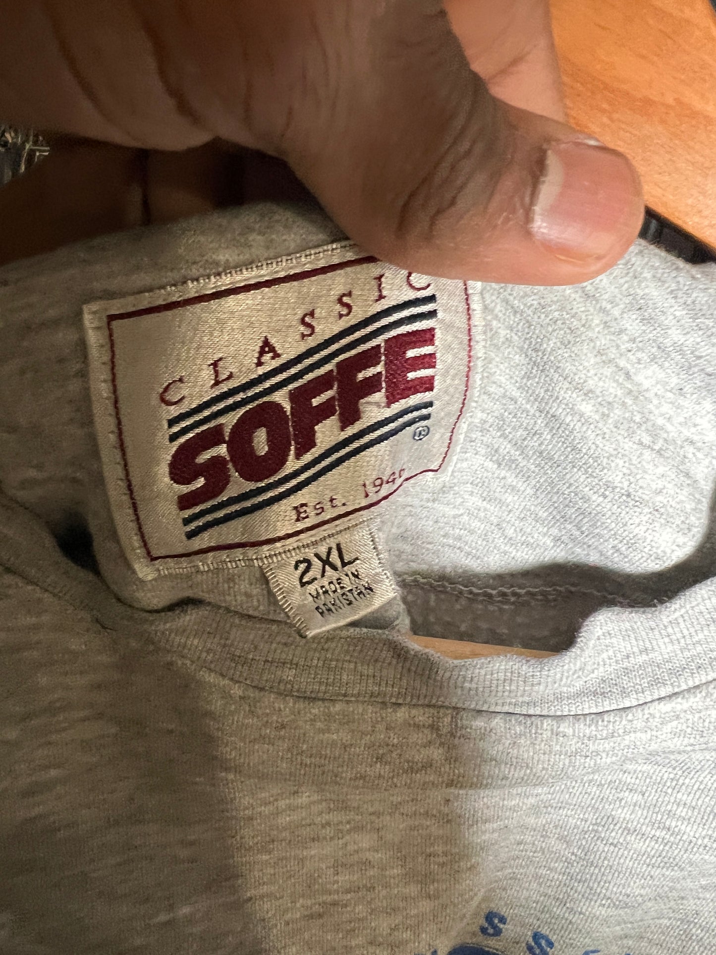 Scab Patches Crewneck (White/Brown/Middle Tennessee)- XXL