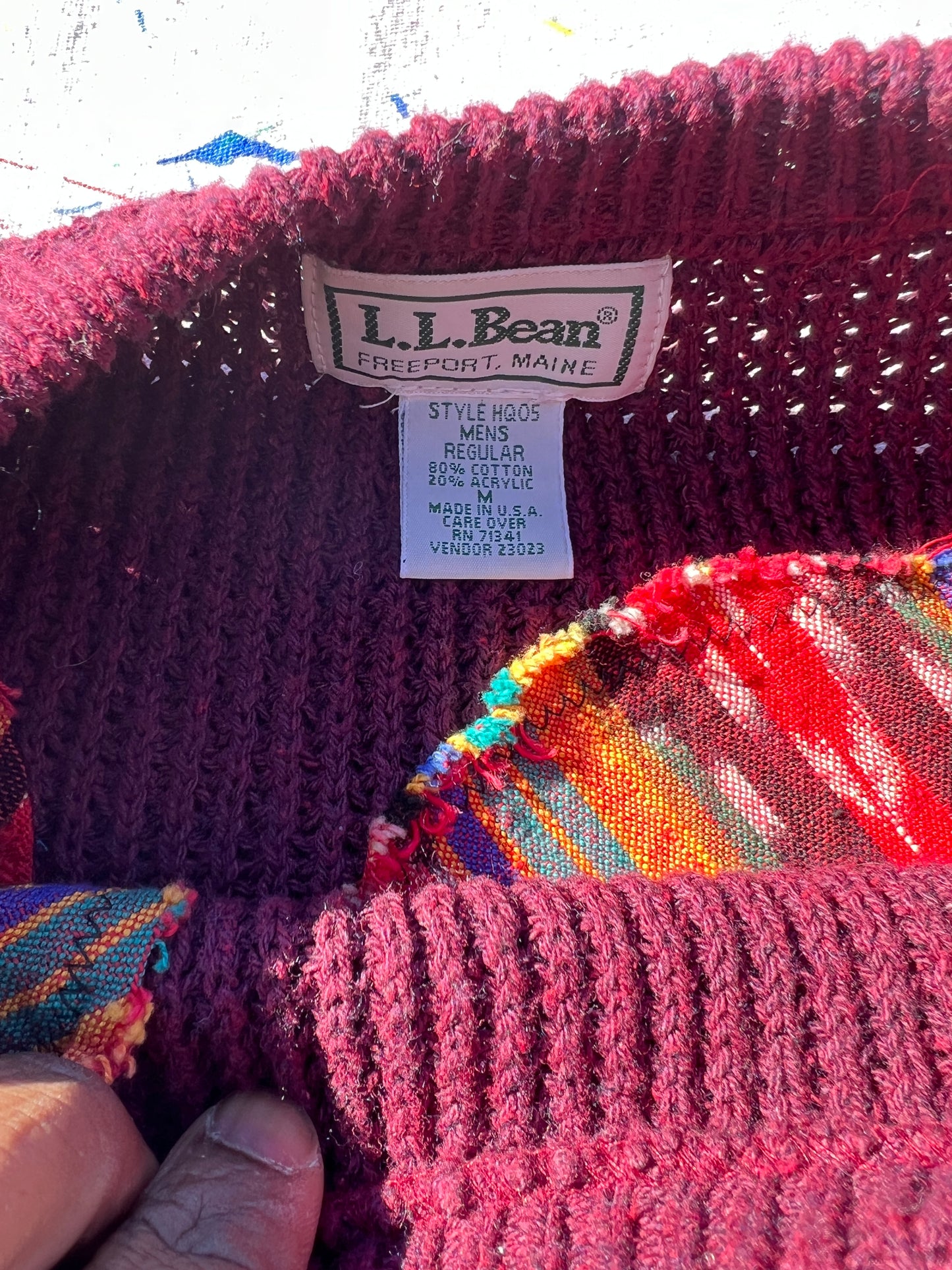 Scab Patches Sweater (Multicolor/Maroon)- M