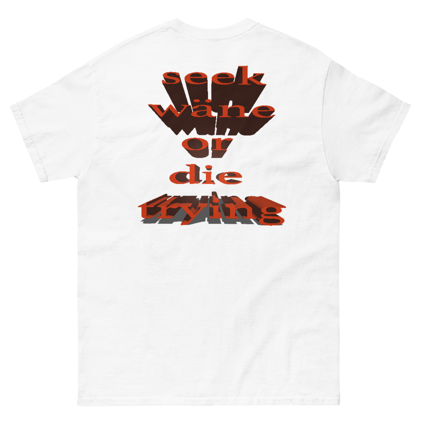 wäne "seek wäne or die trying" tee