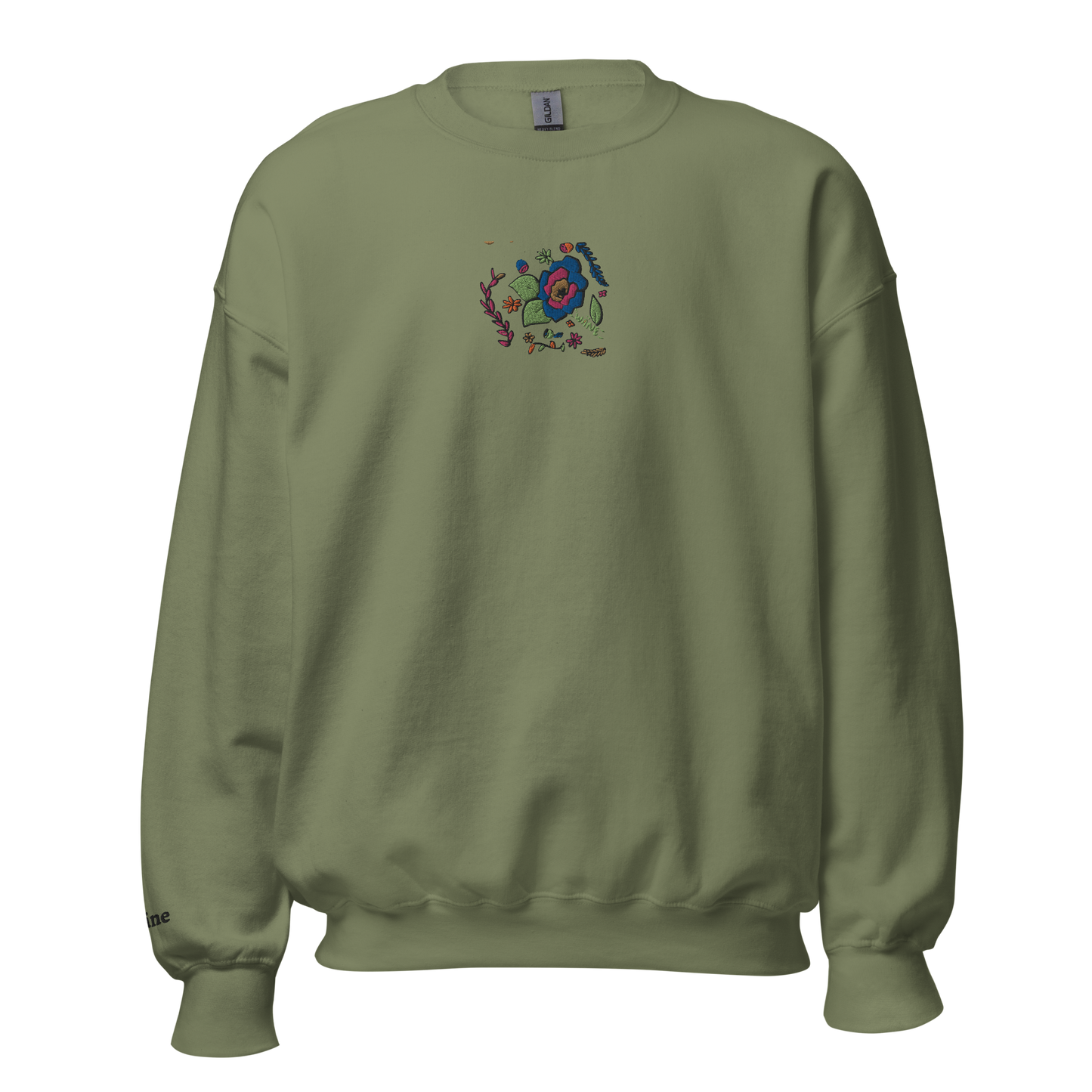 wäne "alexa's flowers" embroidered crewneck