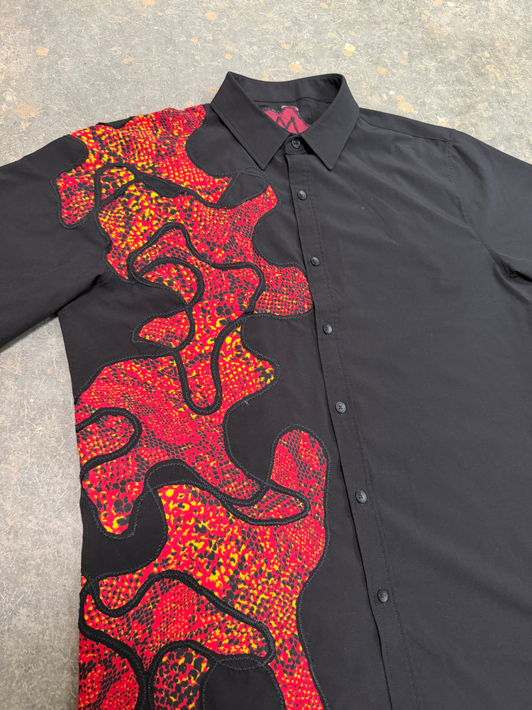 Half Healed Patches Gr.1 Button-Up (Snakeskin/Black) (M)