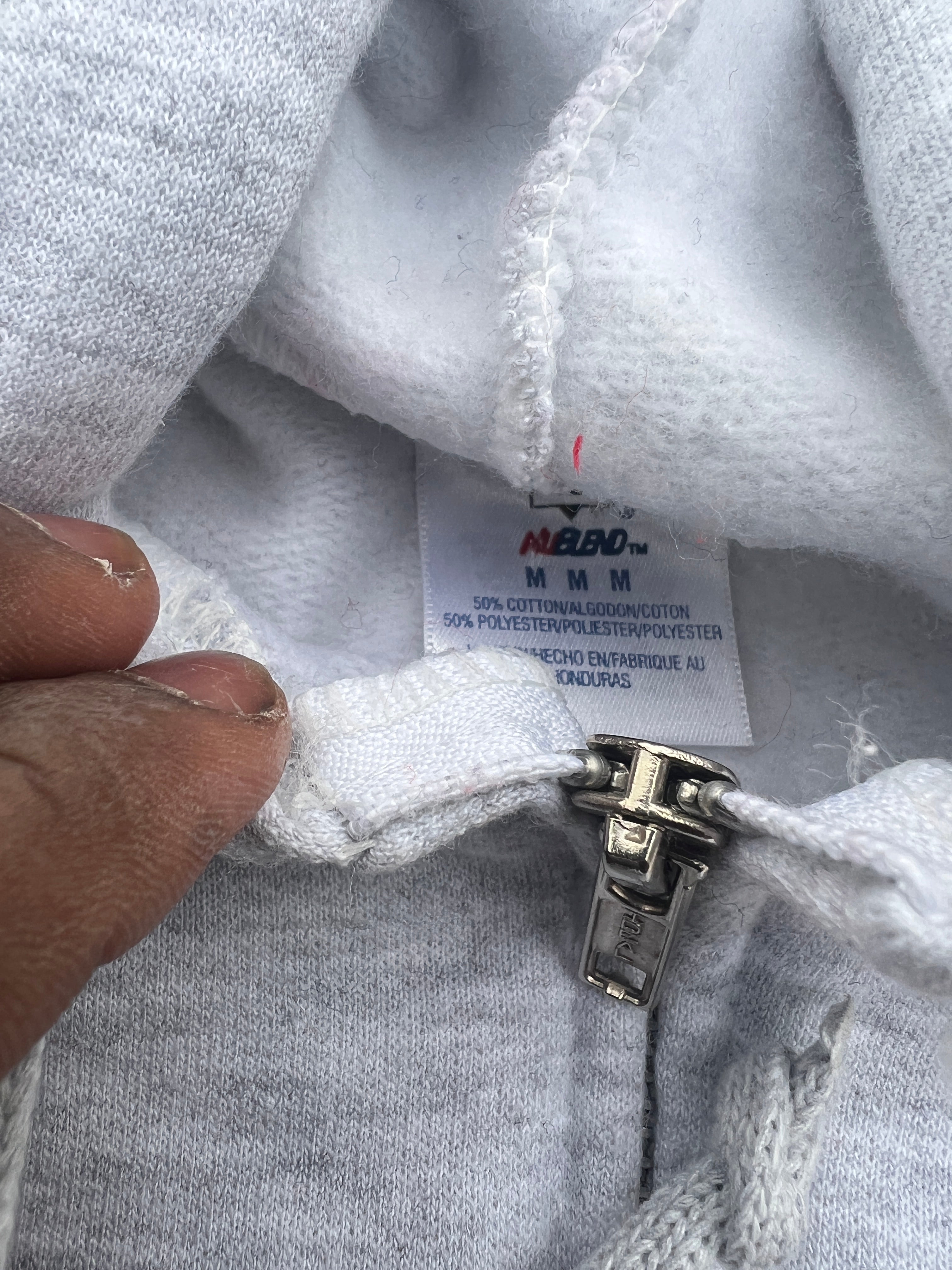 Scab Patches Zip-Up Hoodie (Multicolor/Grey)- M