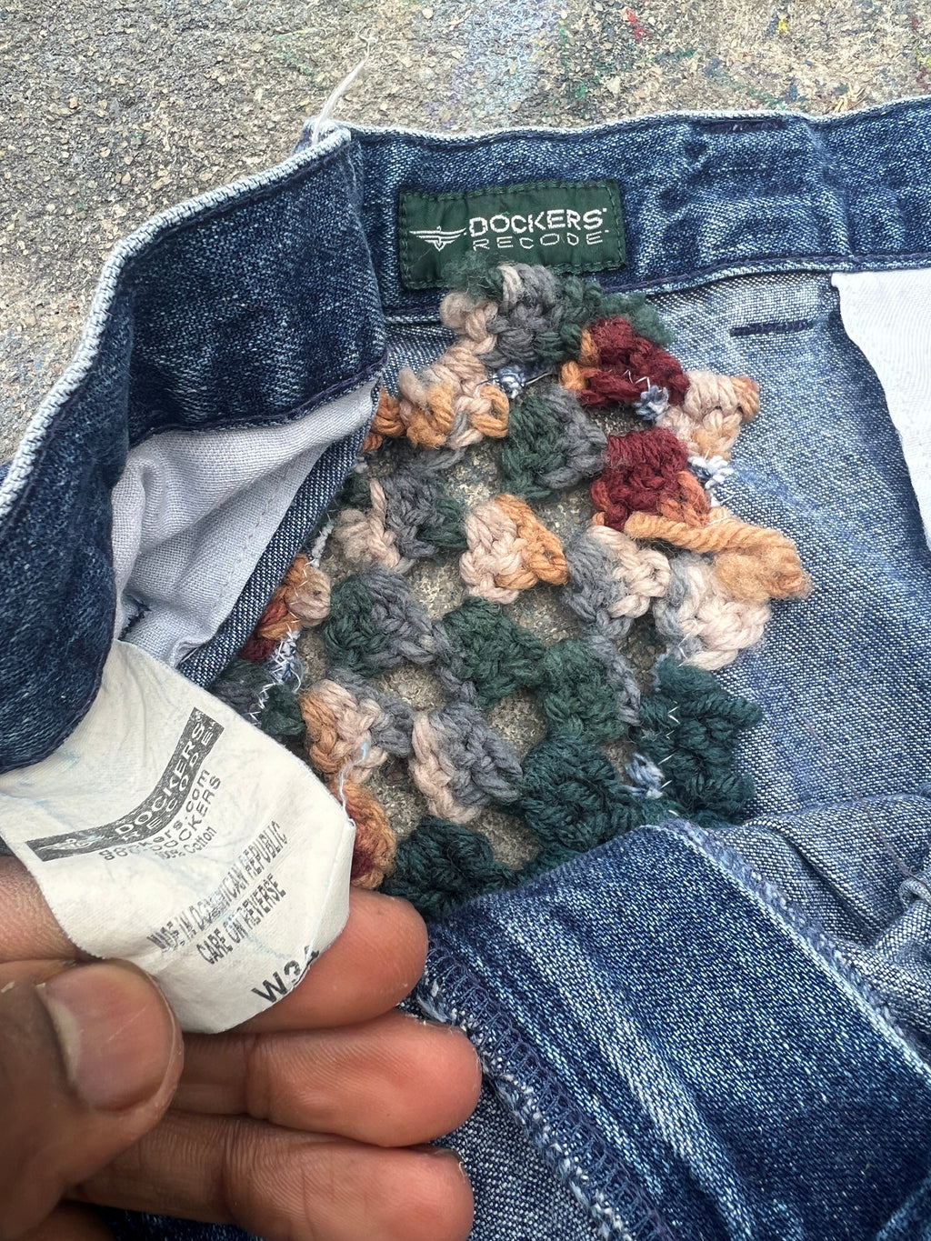 Scab Patches Jorts (Multicolor/Dark Wash) - 34