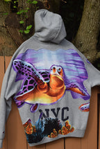 Aquatic Landscape See Through Hoodie