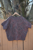 Brown Scar Patch Sweatshirt Tee (XL)