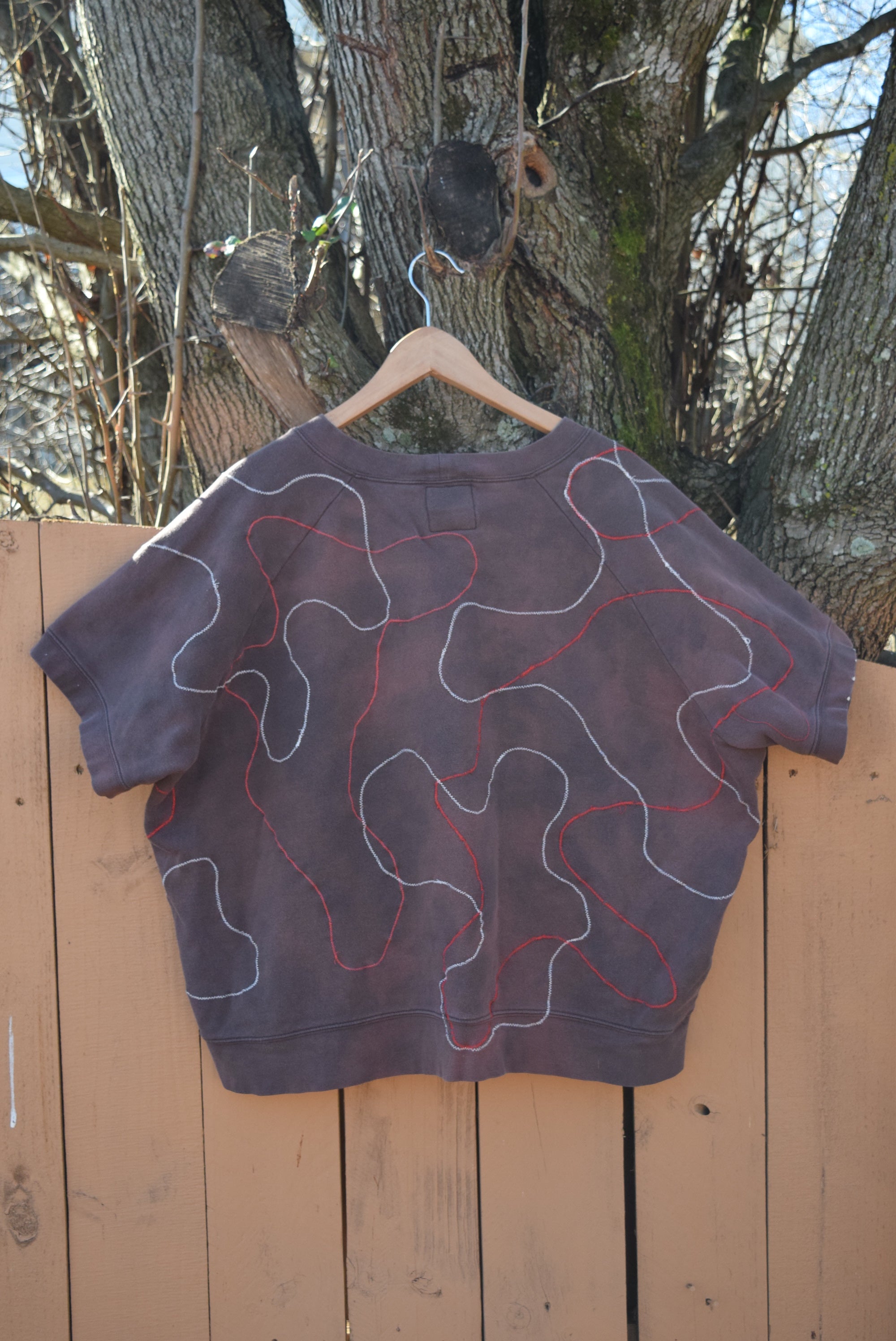 Brown Scar Patch Sweatshirt Tee (XL)