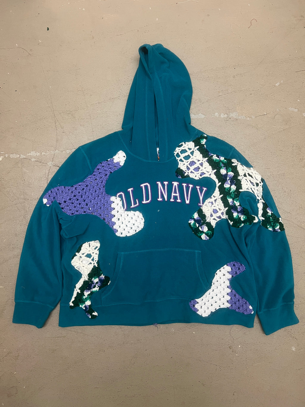 Scab Patches Hoodie (White/Purple/Green/Teal) -XXL