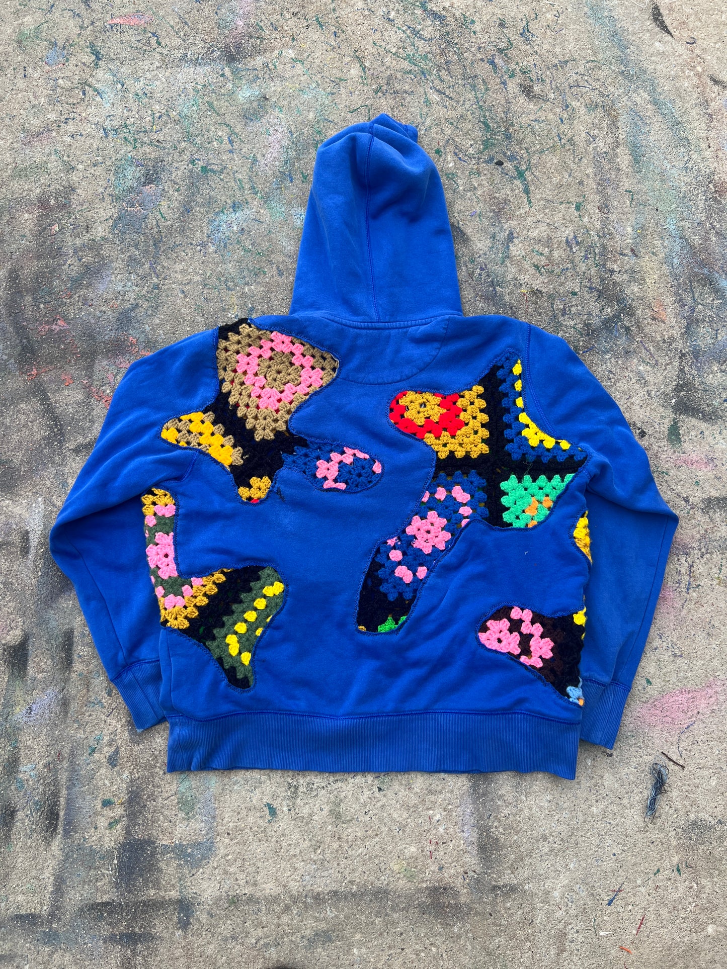 Scab Patches Hoodie (Multicolor/Blue)- L