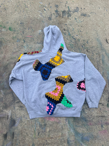 Scab Patches Hoodie (Multicolor/Grey)- M