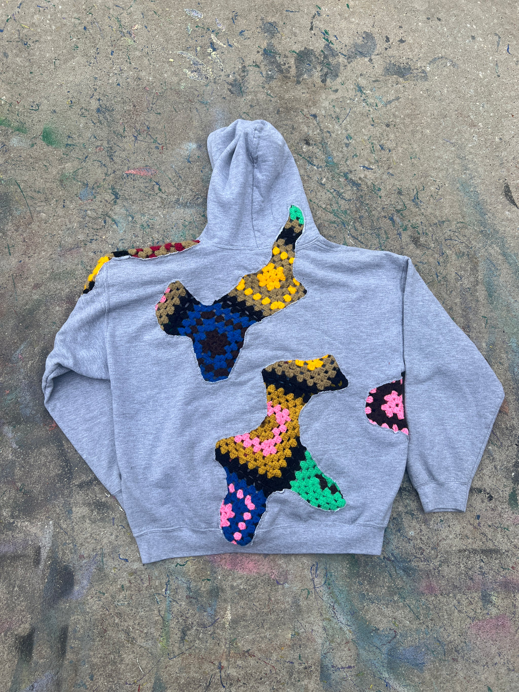 Scab Patches Hoodie (Multicolor/Grey)- M