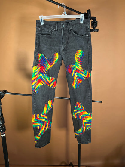 Scab Patch Jeans (Multicolor/Black)- 33/31