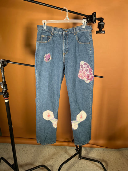 Floral Patch Jeans (34/33)