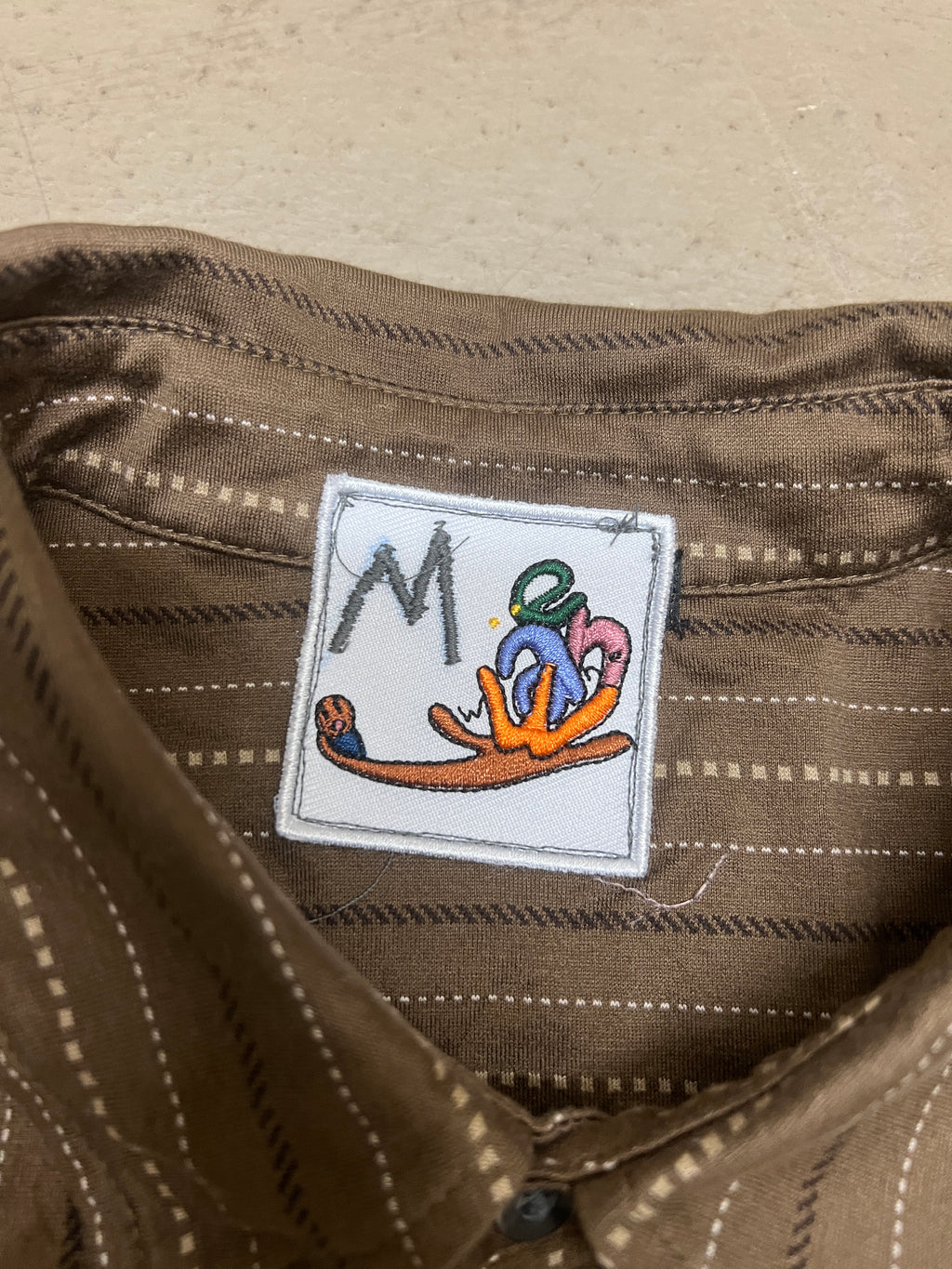 Wäne Seeing Eye Brown Button-Up (M)