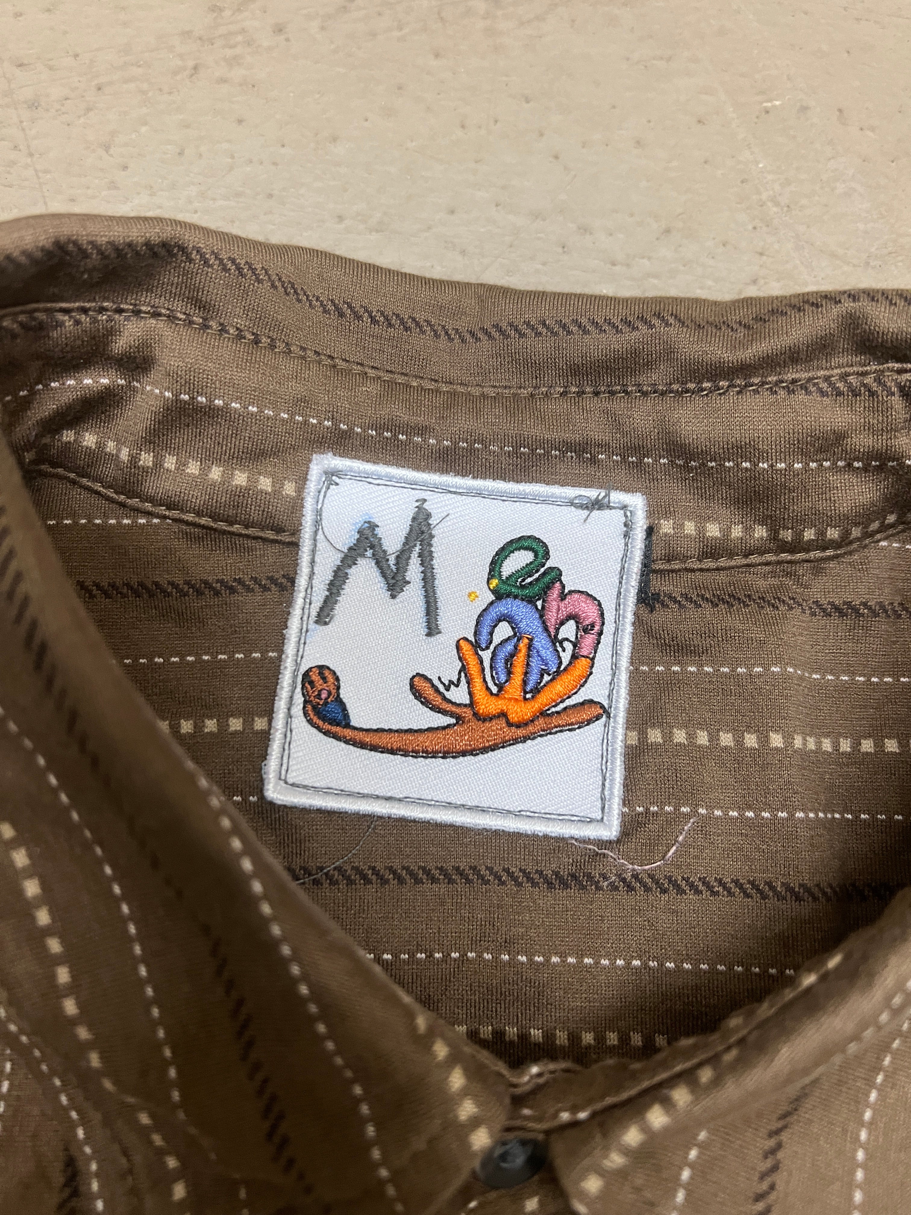 Wäne Seeing Eye Brown Button-Up (M)