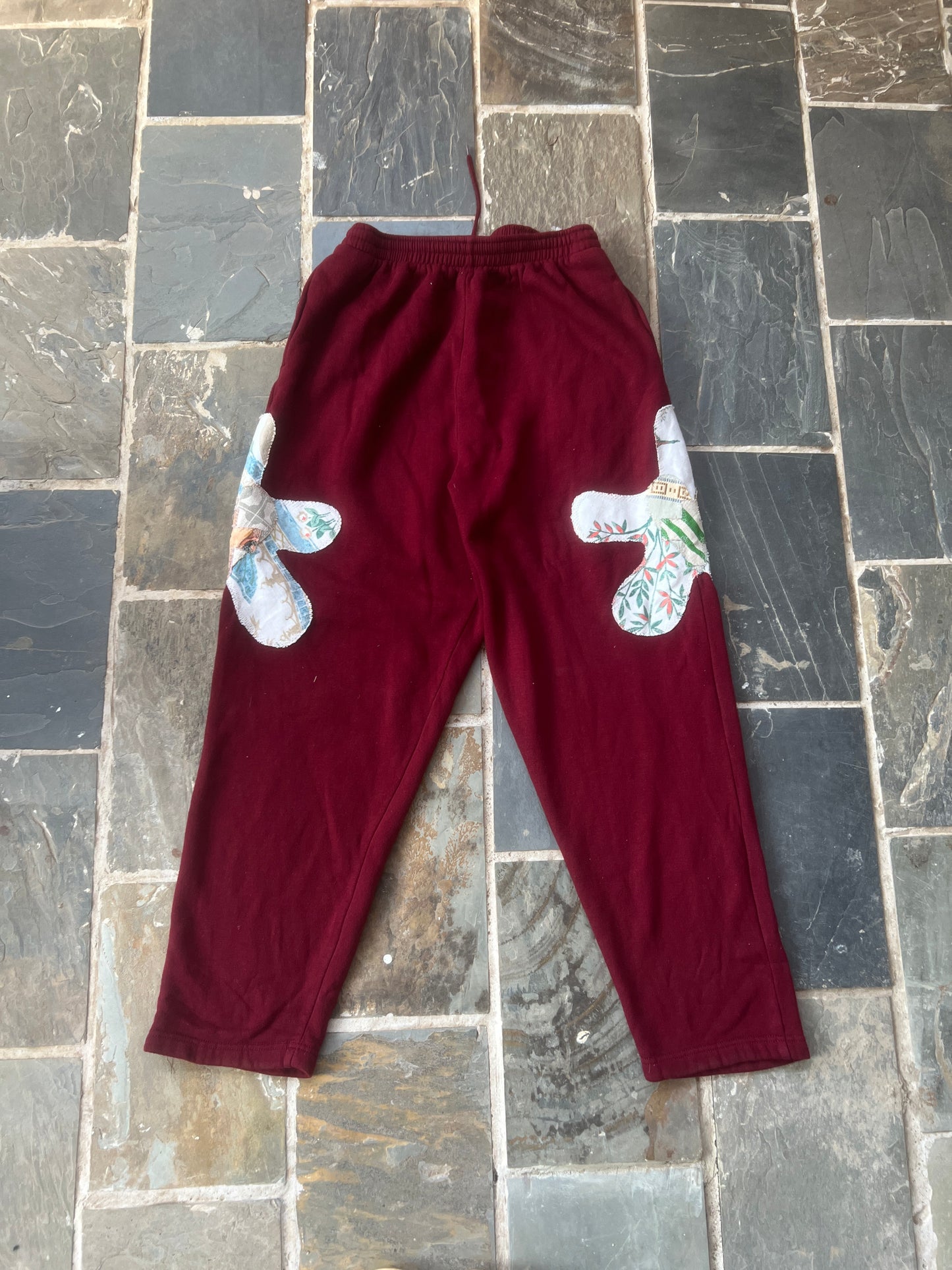 Wäne Maroon Double Star Sweatpants (L)