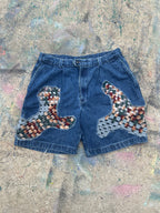 Scab Patches Jorts (Multicolor/Dark Wash) - 34