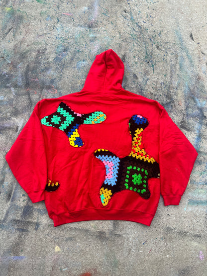 Scab Patches Hoodie (Multicolor/Red)- XXL