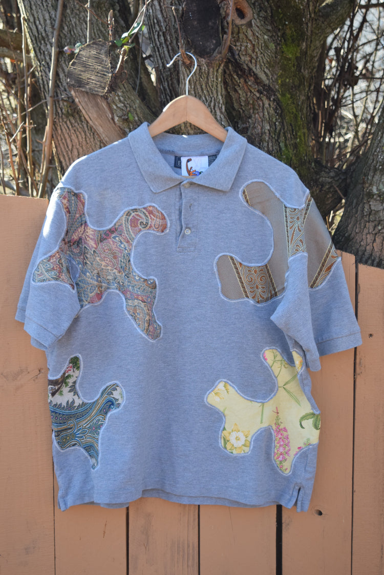 Scab Patches Polo (Multicolor/Grey)- XL