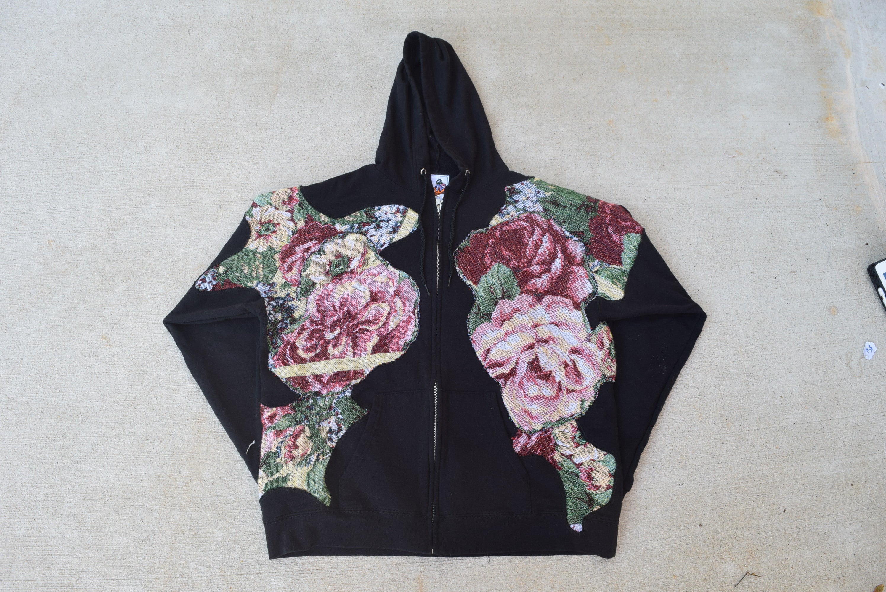 Flowerbed on Baby Breath See Through Hoodie (L)