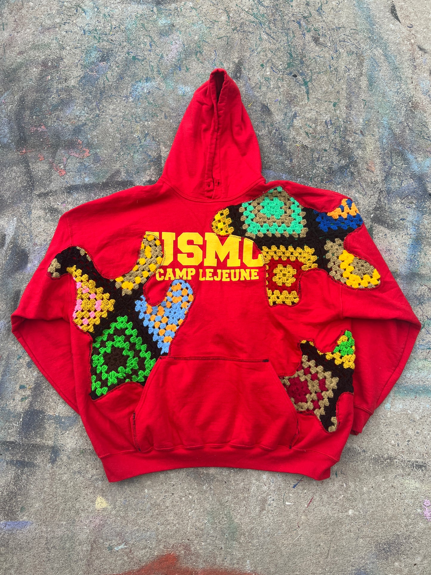 Scab Patches Hoodie (Multicolor/Red)- XXL