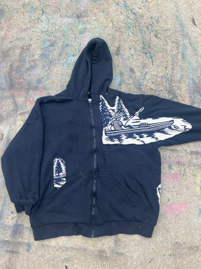 Quiet Day on the Lake See Through Hoodie (XL)