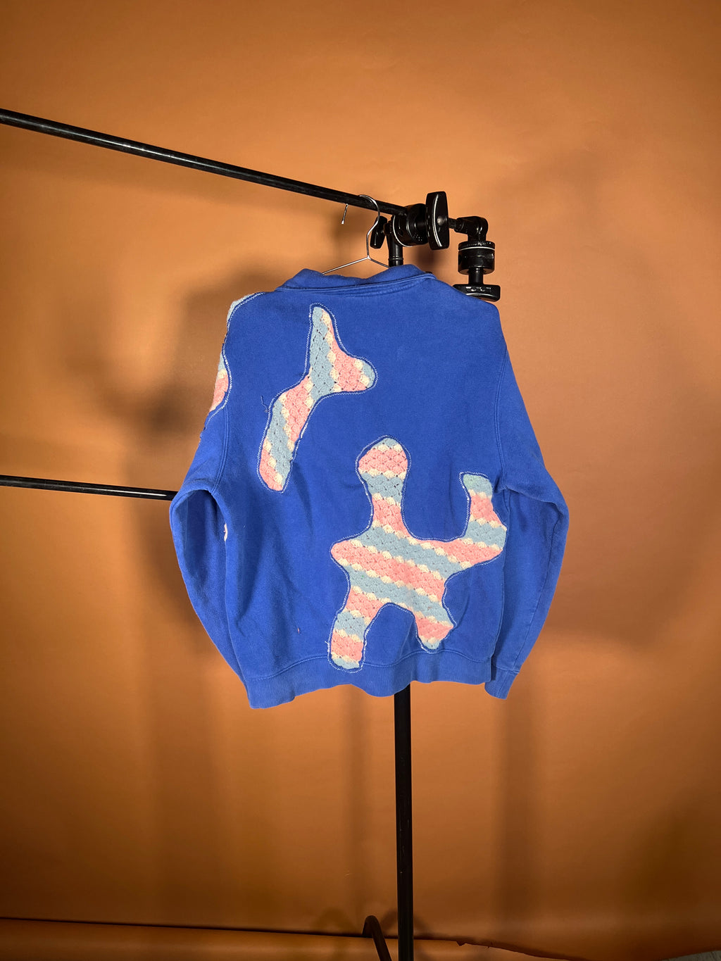 Scab Patches Quarterzip (Baby Blue/Pink/Blue)- M