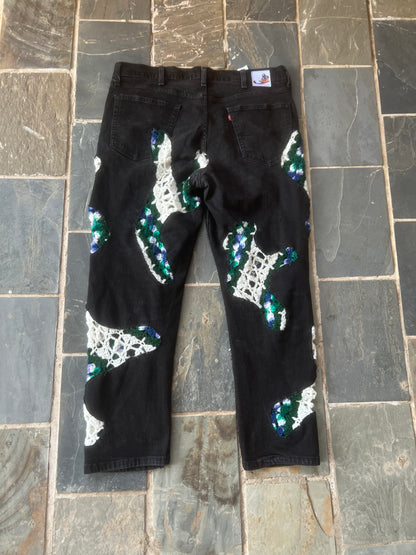 Scab Patch Jeans (Multicolor/Black)- 38/28