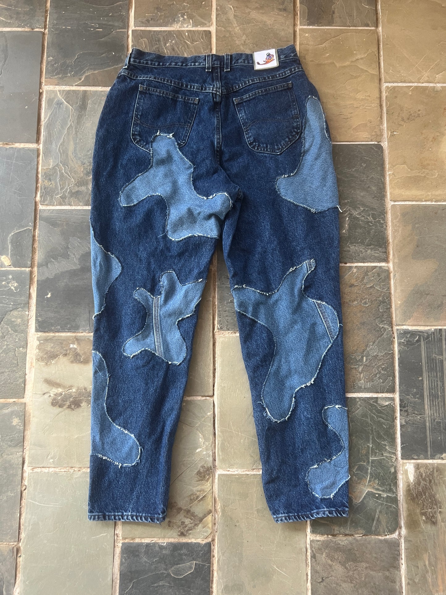 Scab Patch Jeans (Midwash/Dark-wash)- 34/32