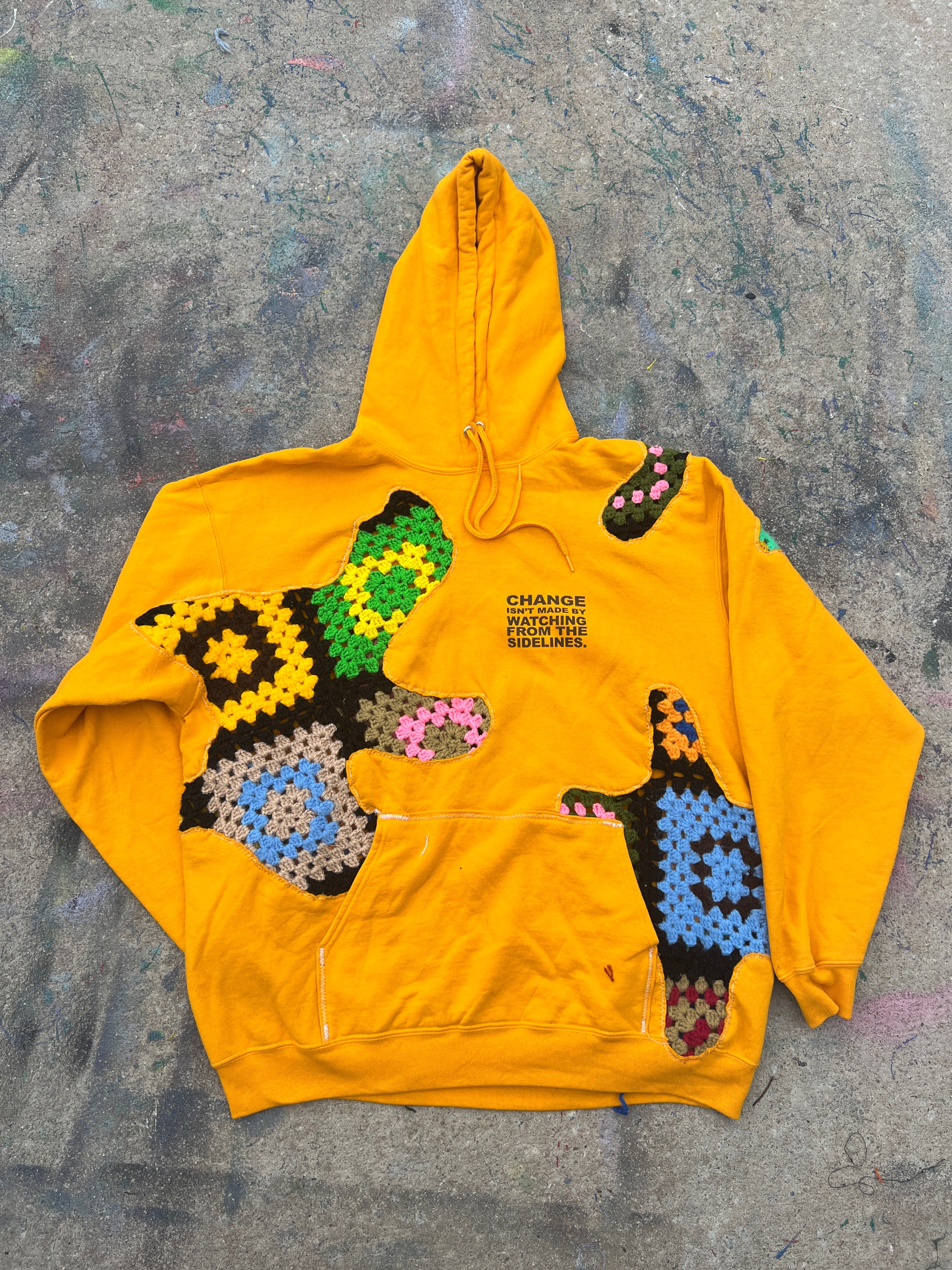 Scab Patches Hoodie (Multicolor/Yellow)- XL