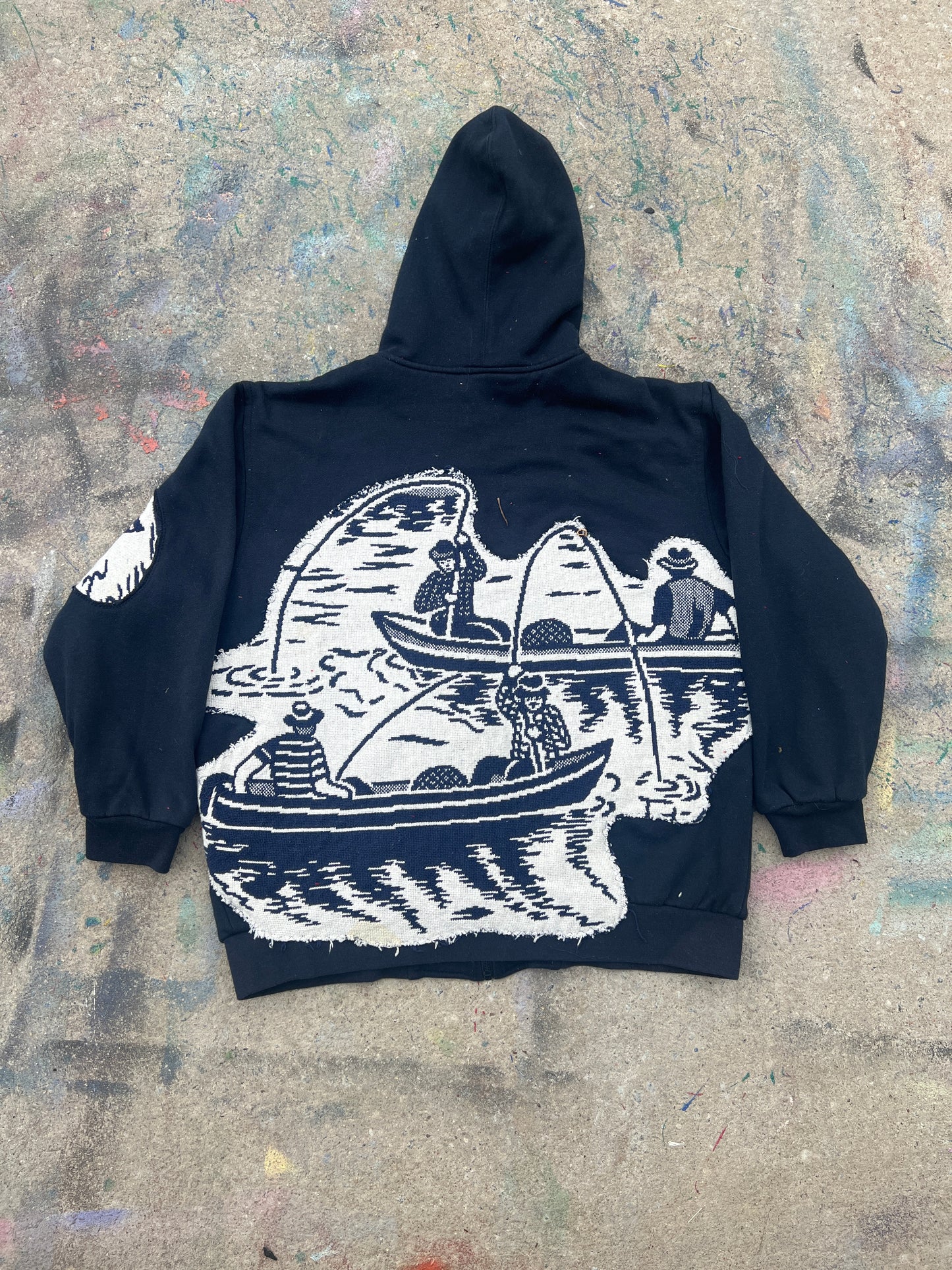 Quiet Day on the Lake See Through Hoodie (XL)