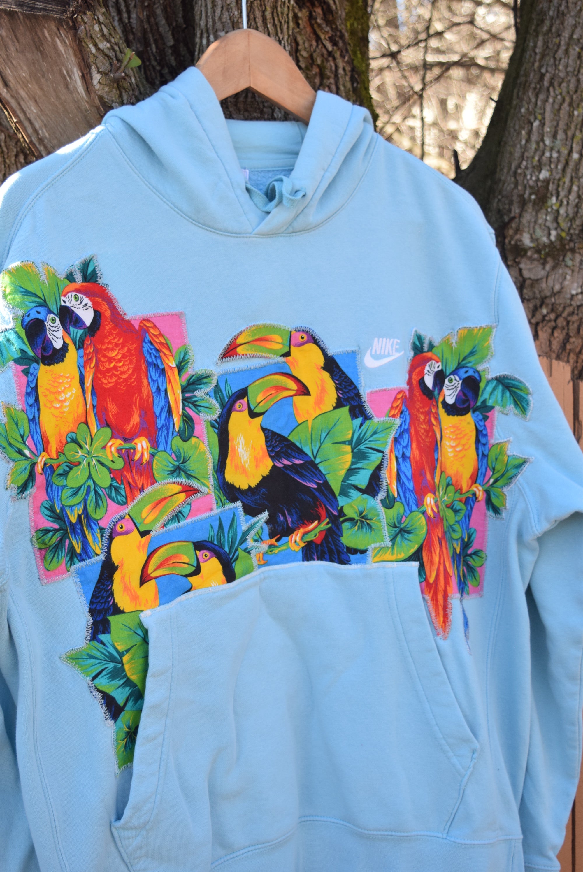 NIke Toucan Repeat Teal Hoodie (L)