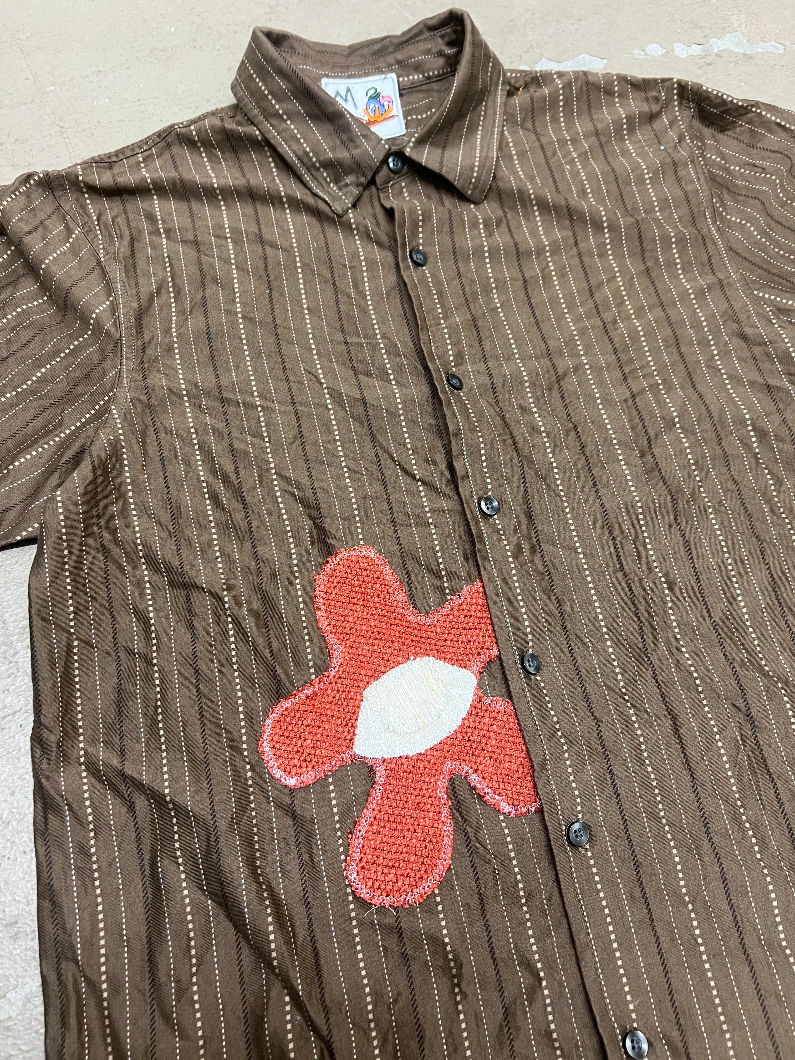 Wäne Seeing Eye Brown Button-Up (M)